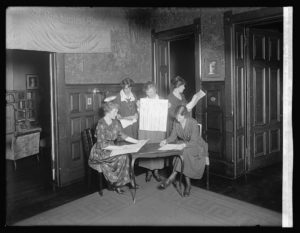 Suffragettes voting.
