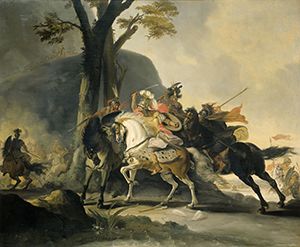 Alexander the Great at the Battle of the Granicus against the Persians - a painting by Cornelis Troost