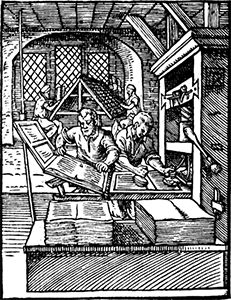 Printer in 1568