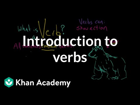 Thumbnail for the embedded element "Introduction to verbs | The parts of speech | Grammar | Khan Academy"