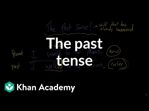 Thumbnail for the embedded element "The past tense | The parts of speech | Grammar | Khan Academy"