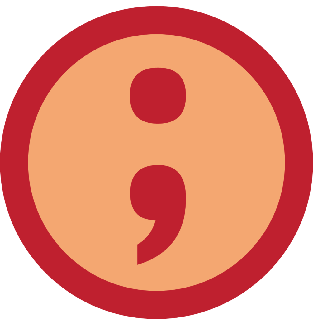 an icon showing a semicolon