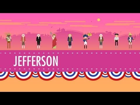 Thumbnail for the embedded element "Thomas Jefferson & His Democracy: Crash Course US History #10"
