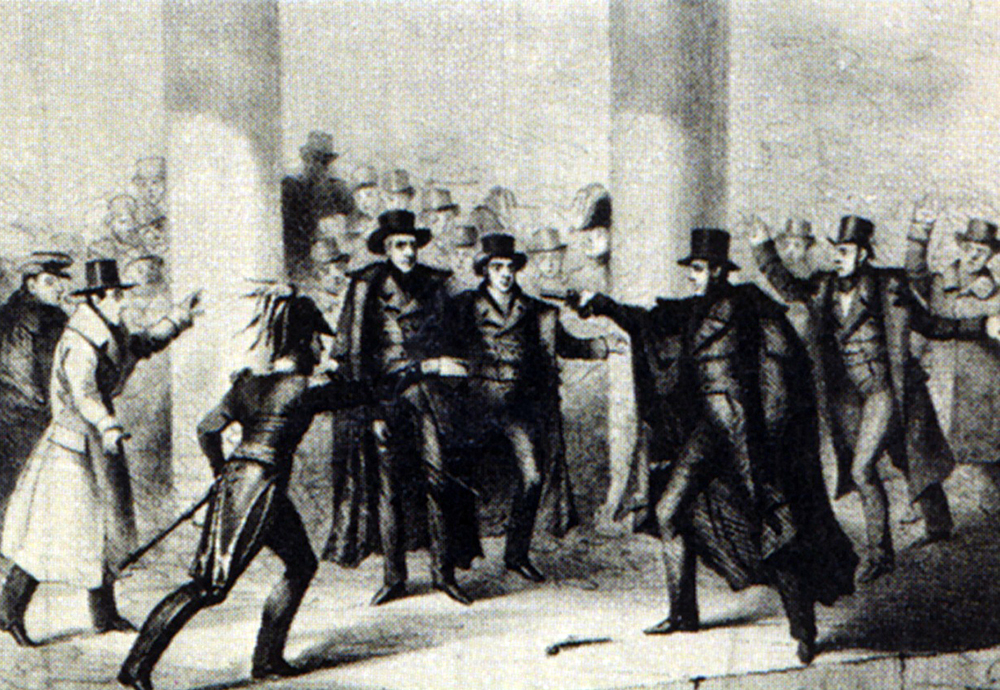 A man attempting to shoot Jackson.