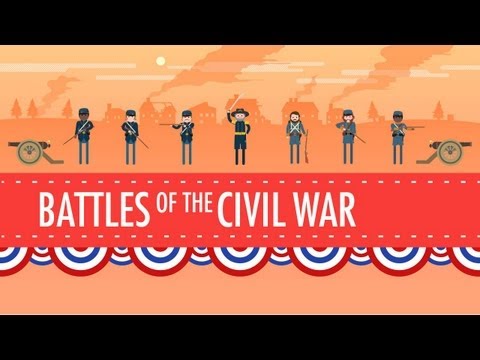 Thumbnail for the embedded element "Battles of the Civil War: Crash Course US History #19"