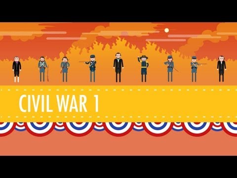 Thumbnail for the embedded element "The Civil War, Part I: Crash Course US History #20"