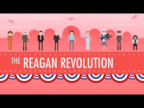 Thumbnail for the embedded element "The Reagan Revolution: Crash Course US History #43"