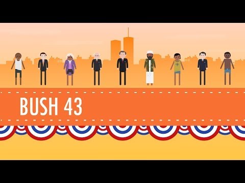 Thumbnail for the embedded element "Terrorism, War, and Bush 43: Crash Course US History #46"
