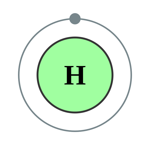 Hidrógeno con un electrón en la subcapa 1s.