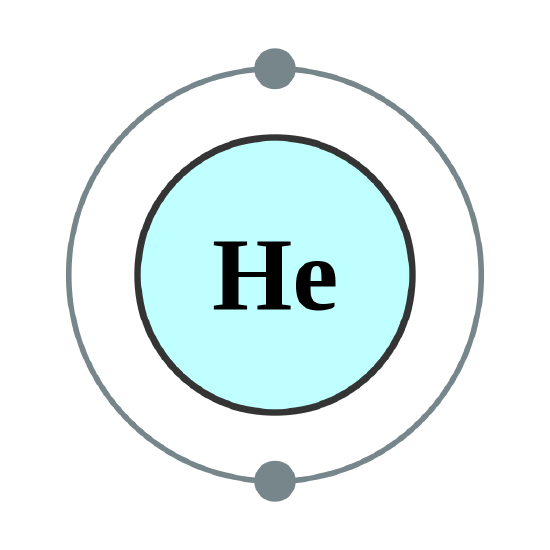 Helium with two electrons in the 1s subshell.