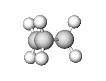 Molecular structure of cyclopropane. 