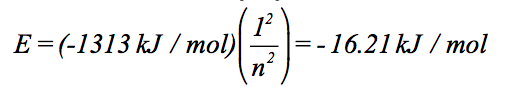 Bohr energy equation