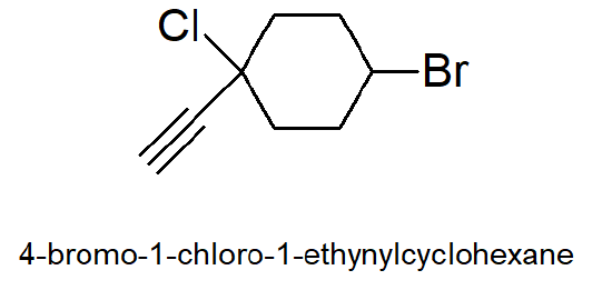 4-bromo-1-chloro-1-ethynylcyclohexane. 