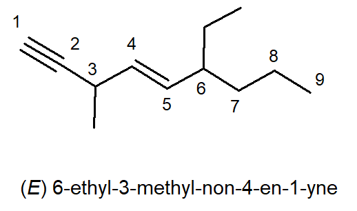 (E) 6-ethyl-3-methyl-non-4-en-1-yne