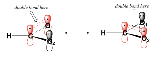 The double bond can be placed at ether oxygen. 