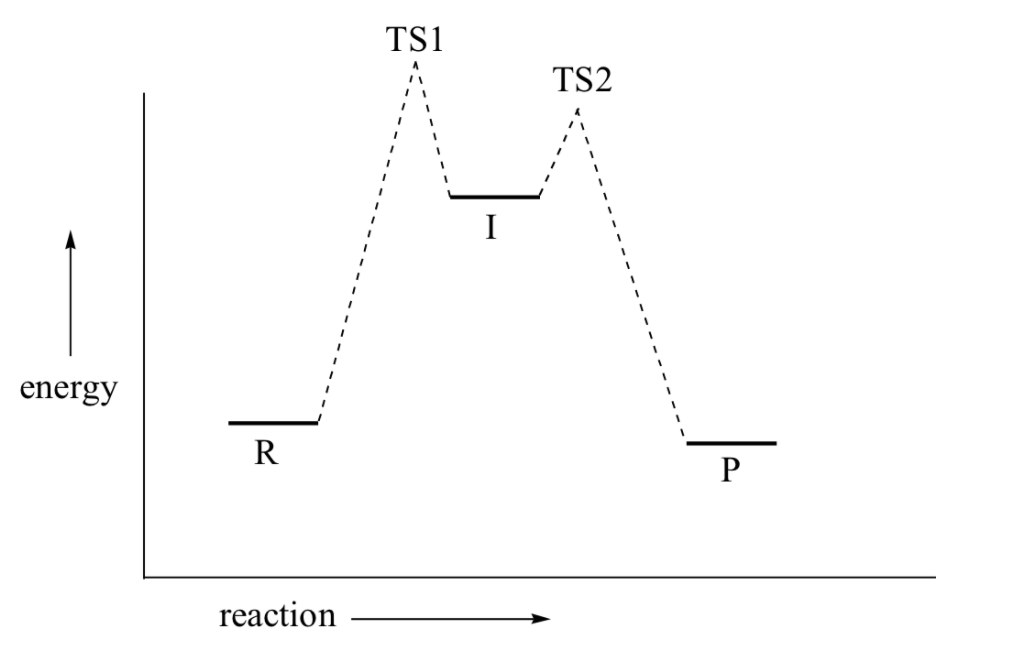 reaction coordinate diagram for SN1 reaction.png
