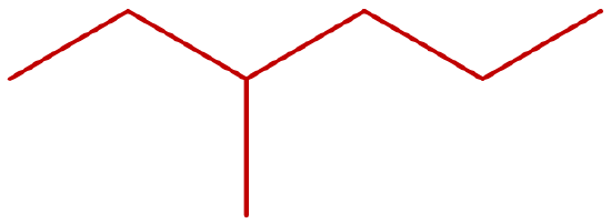 Structure of branched alkane