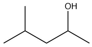 Una imagen de una estructura lewis de alcohol.
