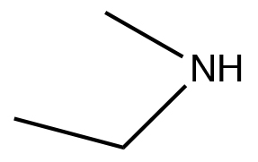 Imagen de una estructura de Lewis de amina secundaria.