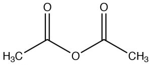 Una imagen de una estructura de Lewis de anhídrido de ácido.