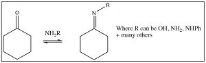 An image of a reaction of hydroxylamine.