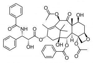 An image of a molecule paclitaxel.