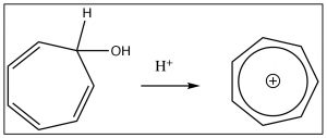 Imagen de una reacción de cicloheptatrieno.