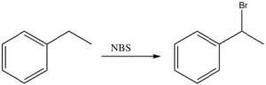 Una imagen de una reacción de NBS.