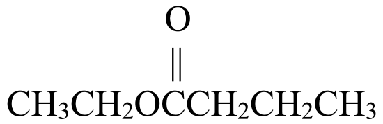 Ethyl butanoate, CHCH2OCOCH2CH2CH3