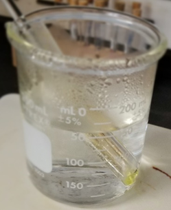 El sulfuro de níquel (II) se disuelve en aqua regia, y, al mismo tiempo, el sulfuro se convierte en partículas de azufre amarillas y se nitran óxidos a óxido nítico que se convierte en gas dióxido de nitrógeno de color marrón.