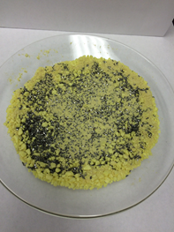Rellenos de hierro y polvo de azufre, un ejemplo de mezcla heterogénea