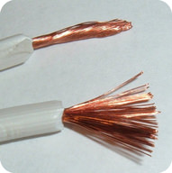 Cobre en alambre de cobre