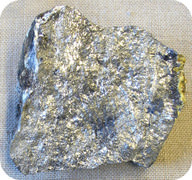 Solid elemental antimony