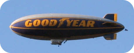 El dirigible Goodyear contiene gas helio
