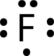 Diagrama de puntos electrónicos para flúor