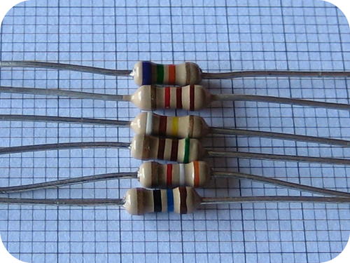 Resistors have a percent error indicated by a colored band