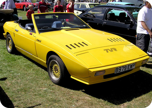 A yellow car