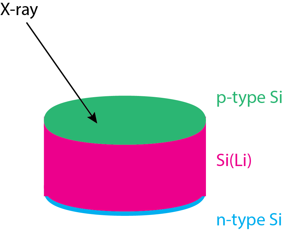 Estructura de un transductor semiconductor Si (Li).