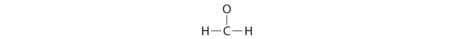 Se extrae un enlace del oxígeno al carbono y cada uno de los hidrógenos al carbono.