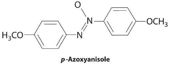 Structure of p-Azoxyanisole.