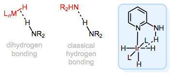 Enlace dihidrógeno en hidruros metálicos: una especie de “protonación interrumpida” de M—H.