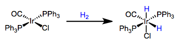 Adición oxidativa concertada de dihidrógeno para la síntesis de hidruros metálicos. ¡Tenga en cuenta que es necesario un sitio de coordinación abierto para que este método funcione!