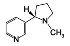 The chemical structure of nicotine