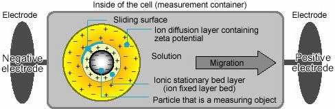 Mechanism of zeta potential analyzer for electrophoresis 