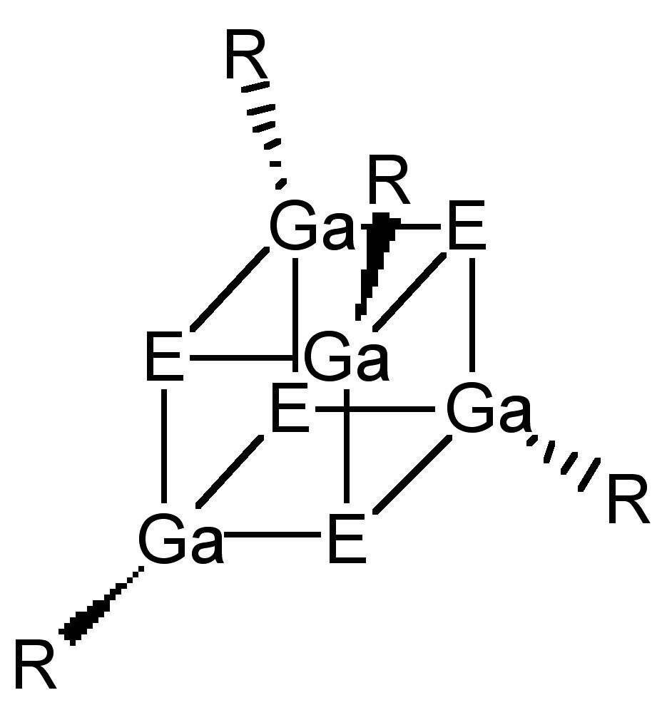 Estructura del compuesto de calcogenuro de galio,