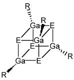 Structure of gallium chalcogenide cubane compound,