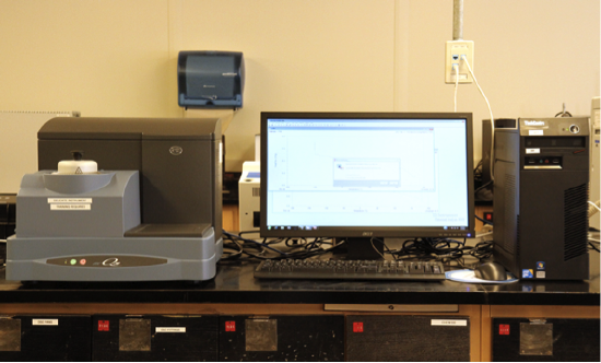 Picture of basic DSC setup in a laboratory.