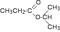 Lewis structure of 1-methylethyl propanoate. 
