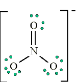 A double bond is added between one oxygen and the central nitrogen. The molecule has a negative charge. 