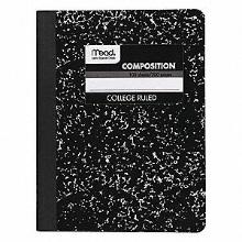 Composition Book, 9-3/4 x 7-1/2 In, Black